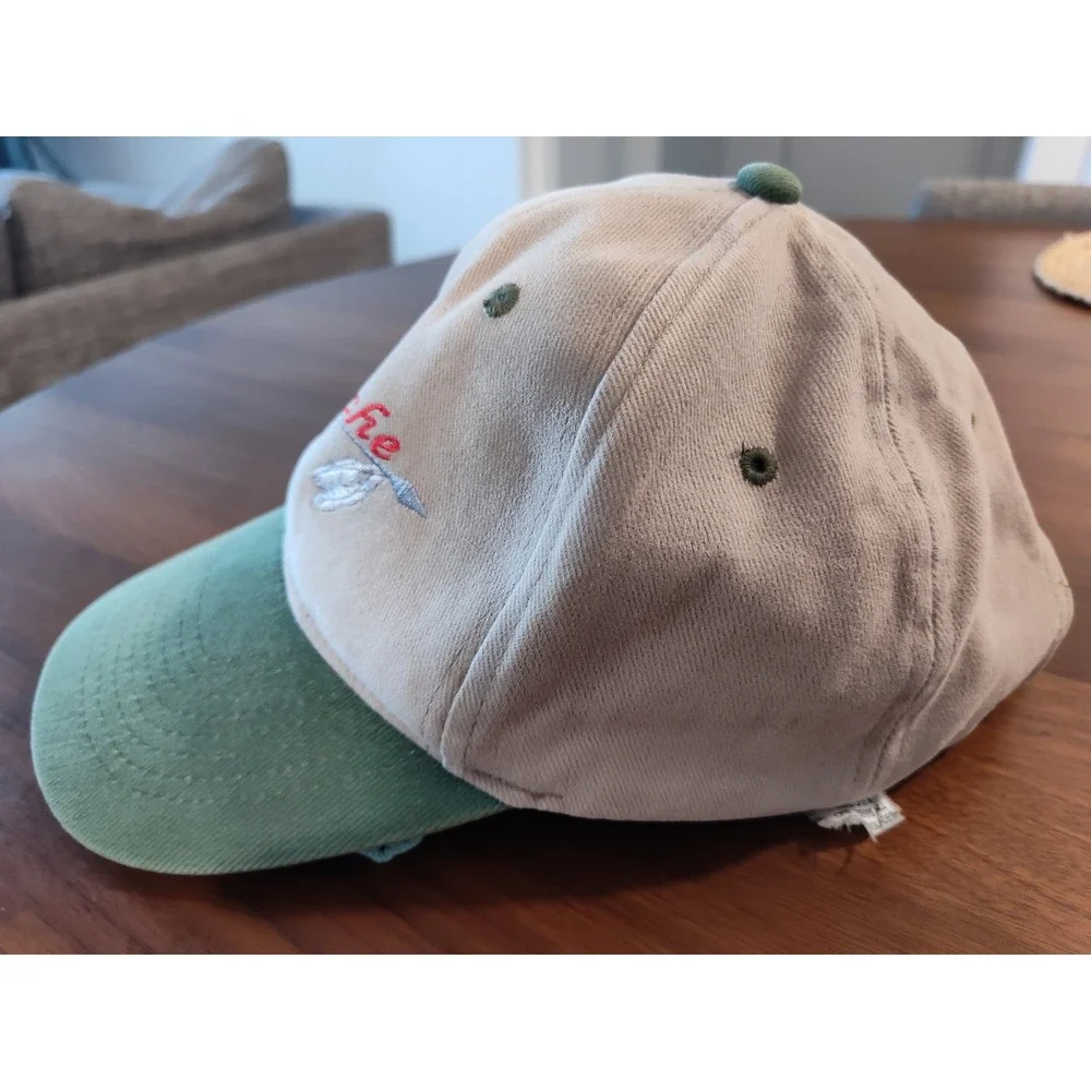 Vintage Comanche RAH-66 Helicopter Hat Khaki Green Cotton Adj Baseball Cap